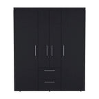 Bariloche Armoire with Hanging Rods, Shelves, 2 Drawers