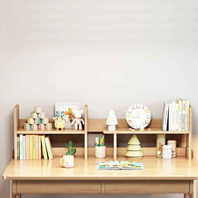 Kids Desk Kids Table Wood Computer Desk with Bookshelf - N/A