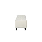 Velvet Button Tufted Flip Top Storage Bench