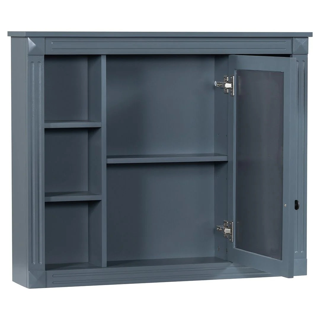 36 Modern Bathroom Vanity with Top Sink and Mirror Cabinet,2 Doors and 2 Drawers