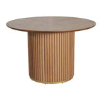 Christopher Knight Home Shankar Modern 5 Piece Round Dining Table Set with Rubberwood Upholstered Chairs