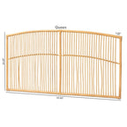 Malvina Modern Bohemian Natural Rattan Wall-mountable Headboard-Queen