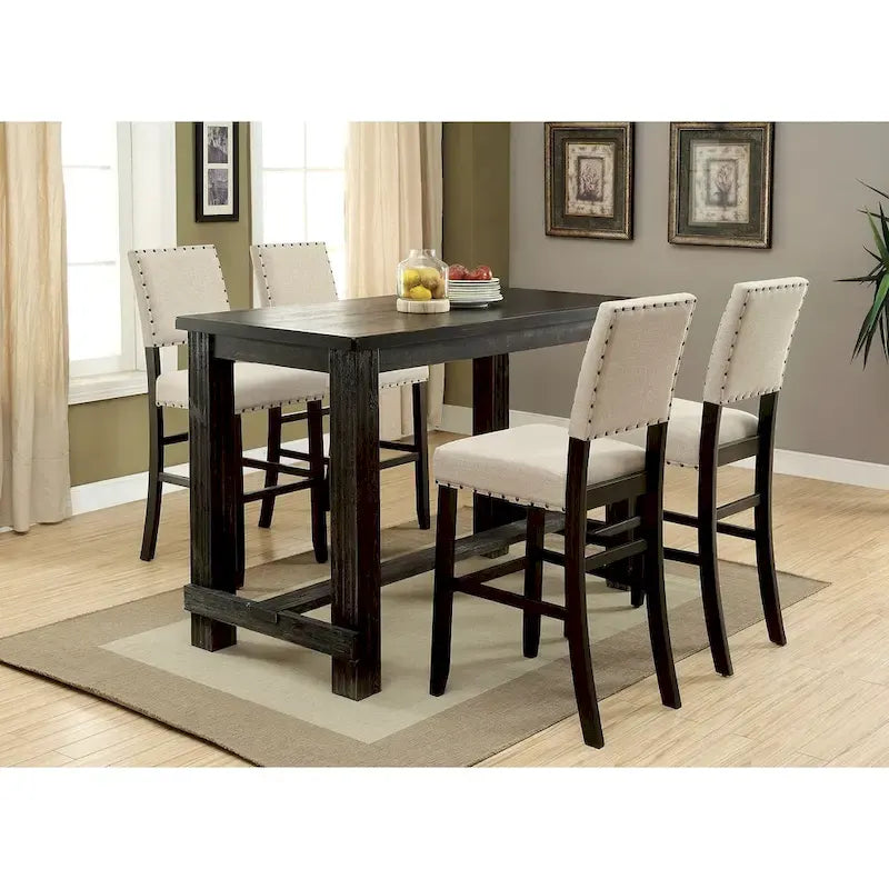 Rustic Wooden Rectangular Bar Table