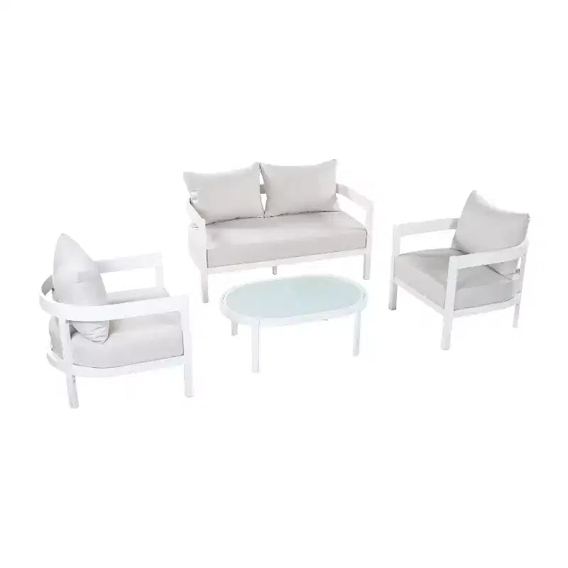 ModernLuxe 4/5pcs Outdoor Sofa Set Patio Conversation Furniture Set Seating Group with Coffee Table, Weather-Resistant Cushion&Rust-Resistant Frame