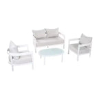 ModernLuxe 4/5pcs Outdoor Sofa Set Patio Conversation Furniture Set Seating Group with Coffee Table, Weather-Resistant Cushion&Rust-Resistant Frame