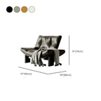 Contemporary Black Tufted Armless Chenille Accent Chair