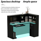 L-Shape Wood Reception Desk Office Computer Desk
