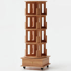 Wooden Vertical Narrow Rotating Bookcase