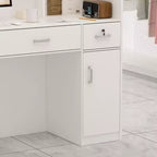 Famapy L-shaped Reception Desk Multifunctional Welcome Desk Workstation
