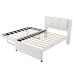 Merax Full Size Upholstery platform bed with Trundle