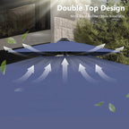 MAISON ARTS 12 FT Automatic Hydraulic Cantilever Umbrella Aluminum Pole 360 Degree Rotation