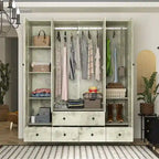 Bedroom Armoire Closet Armoire Wardrobe Closet Clothing Rod Drawer