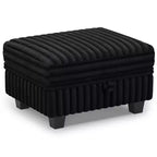 Belffin Corduroy Fabric Ottoman with Storage Ottoman for Modular Sectional Couch