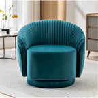 Small Milvo Velvet Swivel Barrel Chair