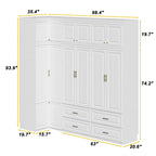 Closet Organizatin Armoires Wardrobes Hanging 4 Drawers Large Storage
