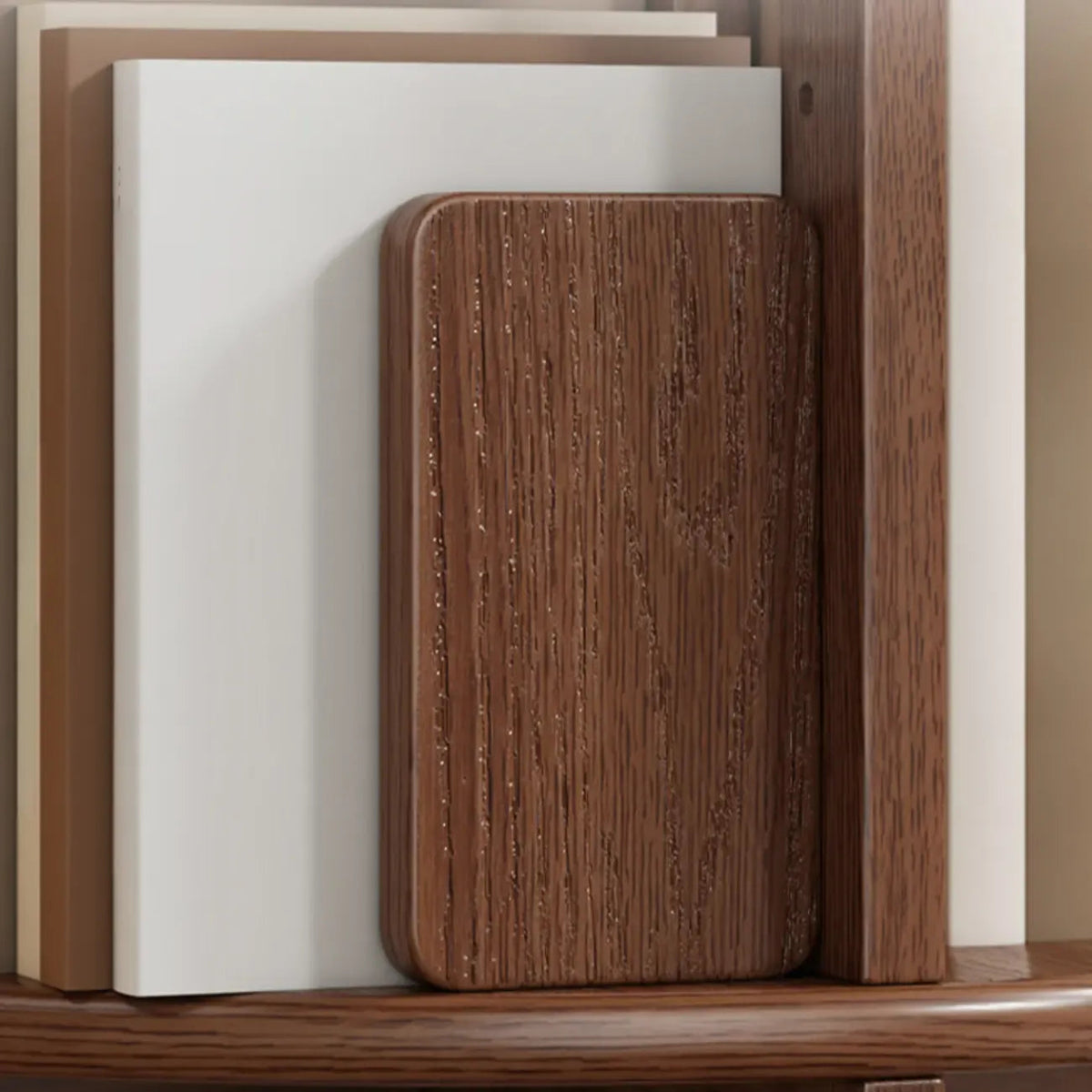 Wooden Vertical Narrow Rotating Bookcase