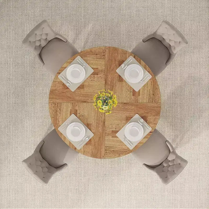 47 Inch Round Dining Table for 4 people