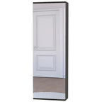 Wall Mounted Shoe Rack With Mirror Chimg, Single Door, Black Wengue Finish