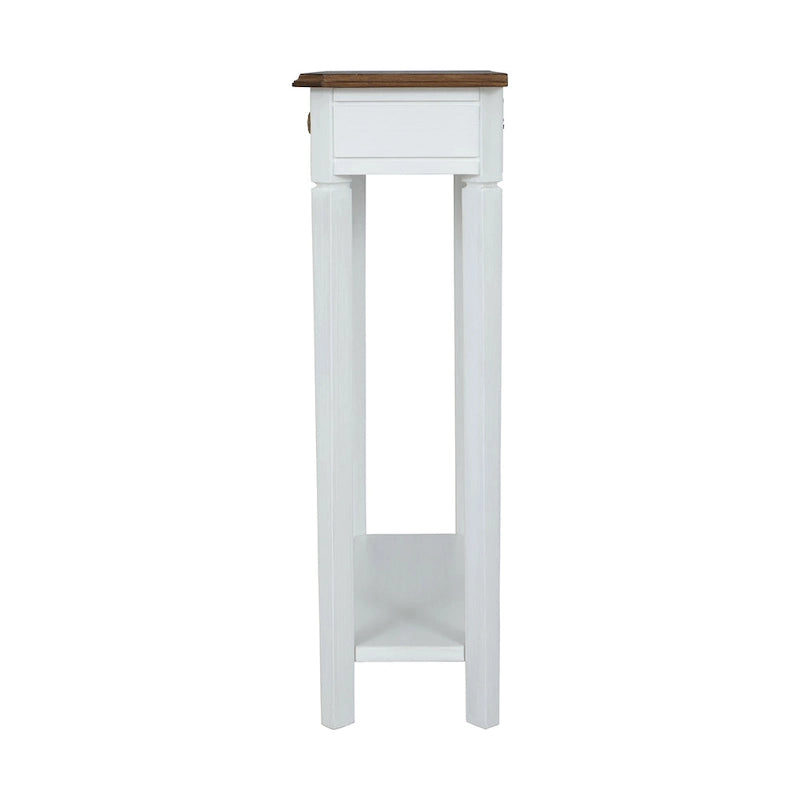 Marnie Two-tone 1-drawer Solid Wood Console Accent Table with Shelf by East at Main