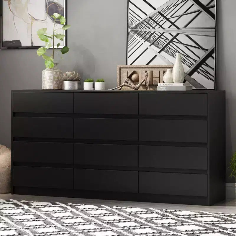 Famapy Modern 12-Drawers Dresser Sleek Chest of Drawers