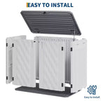 Outdoor Storage Cabinet, Waterproof Outdoor Resin Storage Box, for Garbage Cans