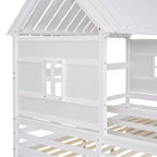 Whisen House Platform Beds with Two Drawers for Boy and Girl Shared Beds