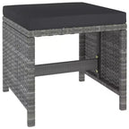 vidaXL Patio Dining Set Dining Table and Chairs Poly Rattan and Wood
