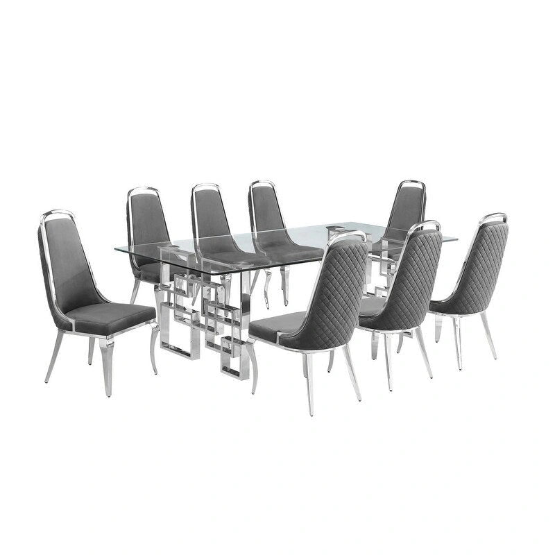 Best Quality Furniture Big Glass Table Dining Sets