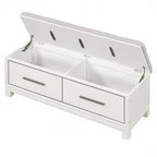 Shoe Bench with Removable Cushion and Hidden Storage for Entryway and Living Room Organization