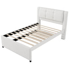 Merax Full Size Upholstery platform bed with Trundle