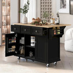 Portable Rolling Kitchen Island Cart with Storage