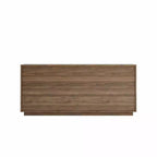 59 Modern Spiral Sideboard Buffet Cabinet, Low Profile Art Entryway Storage Cabinet with 3D Ripple Texture Doors