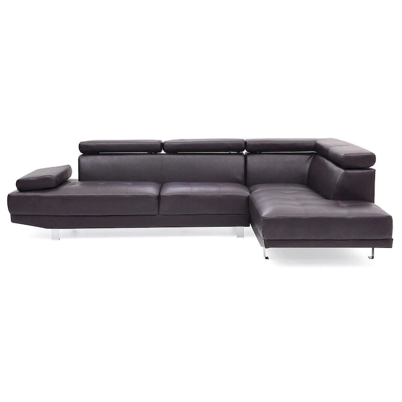 Riveredge 109 in. W 2-piece Faux Leather L Shape Sectional Sofa - 76L x 109W x 28H