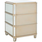 SAFAVIEH Miracle 3-Drawer Mirrored Nightstand