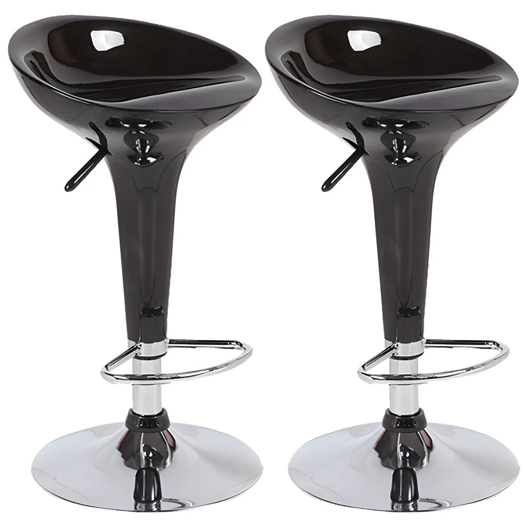 Plastic Chrome Swivel Bar Stool Height Adjustable