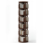 Wooden Vertical Narrow Rotating Bookcase