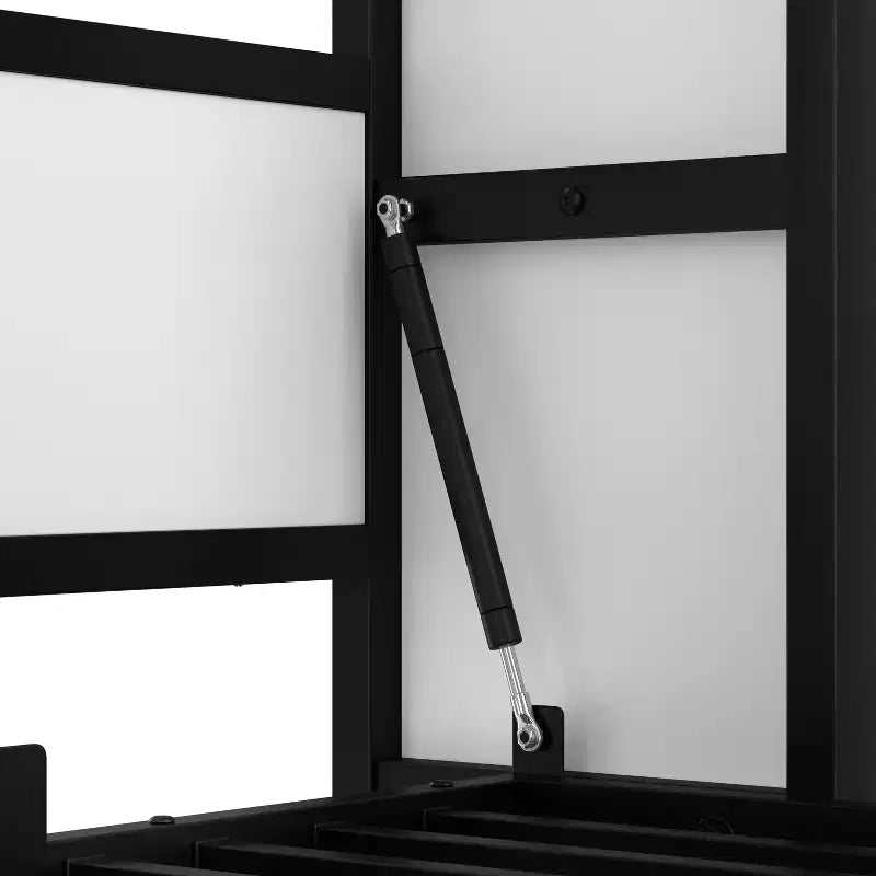 Twin Size Murphy Bed with Shelves, Metal Wall Bed with Foldable Design for Small Space