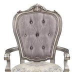 23.25 Ariadne Dining Chair Velvet & Antique Platinum Finish - Acme Furniture