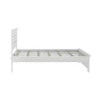 Plank+Beam Farmhouse Full Size Bed Frame with Headboard, Solid Wood Platform Bed
