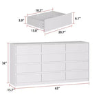 Famapy Modern 12-Drawers Dresser Sleek Chest of Drawers