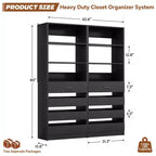 Closet Organizer System with Wood Drawers and Shelves