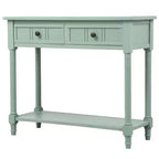 The Misty Moon Daisy Series Console Table Traditional Design with Two Drawers and Bottom Shelf (Espresso)