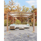 11x13 Outdoor Pergolas with Adjustable Louvered Roof, Reinforced Aluminum Frame, Outdoor Gazebo for Deck Patio Backyard Garden