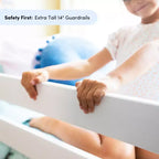 Max & Lily Twin-Size Low Loft with Pull-Out Desk and 3-Drawer Dressers