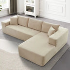 Modern Upholstery Chaise Sofa with Pillows for Living Room
