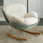 Modern Velvet Ergonomic Upholstered Rocking Chair for Nursery