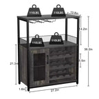 DobleePy Bar cabinets, wine cabinets, sideboards, adjustable shelves, suitable for small bar cabinets in kitchens and restaurants,Retro color