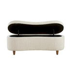 INK+IVY Bailey Taupe Boucle Flip Top Storage Bench