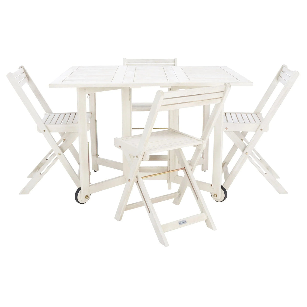 SAFAVIEH Outdoor Brandy 5-Piece Outdoor Dining Table Set - 43Wx35Dx29H