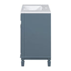 36 Modern Bathroom Vanity with Top Sink and Mirror Cabinet,2 Doors and 2 Drawers